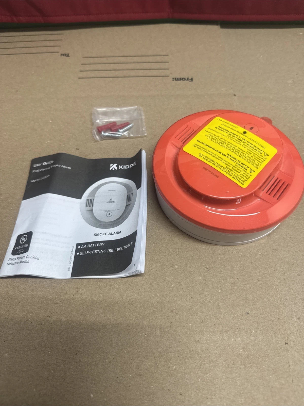 KIDDE 20SDR Photoelectric. Smoke Alarm AA Battery Powered LED Warning.