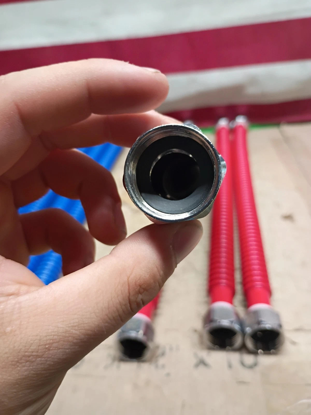 Lot Of 8 Everbilt 3/4" X 18" Water Heater Flex Connector Red & Blue Open Box
