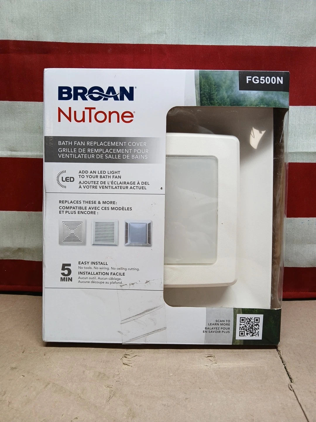 Broan NuTone FG500N LED Grille Upgrade For Bathroom Ventilation Fans