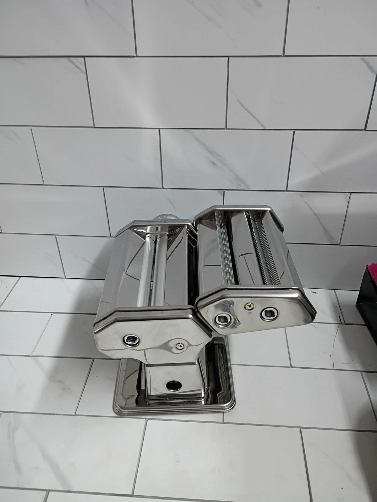 Shule Pasta Maker Stainless Steel Pasta Includes Roller Victorian Epicure New OB