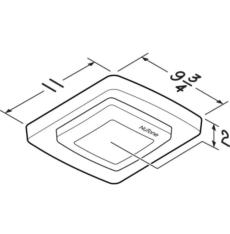 Broan NuTone Bathroom Fan Replacement Cover with Light FG500N in White