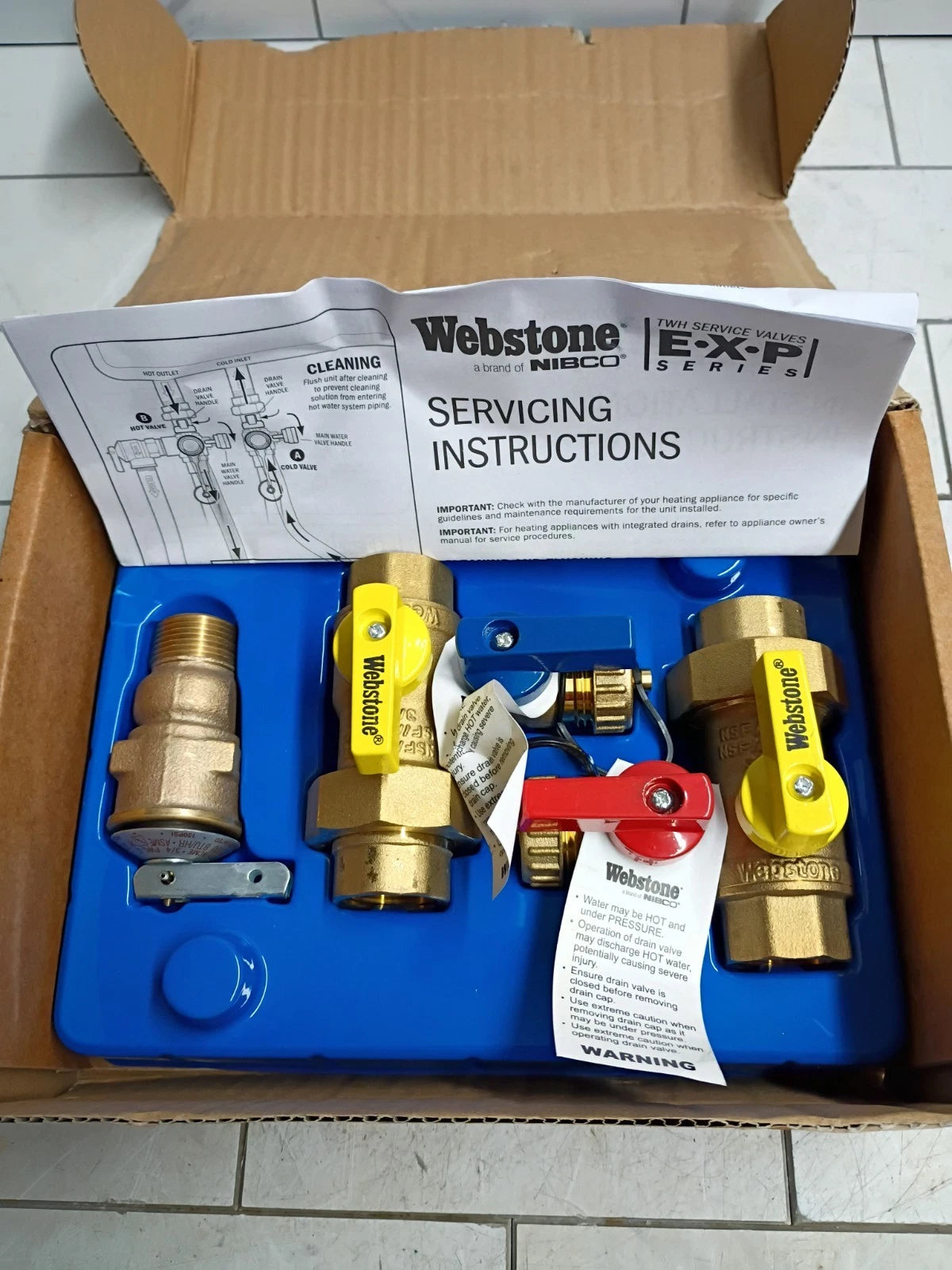 Webstone 3/4 in. EXP Ultra-Compact Tankless Water Heater Service Valve Kit OB