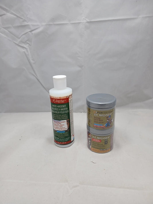 PC Products PC-Woody Wood Repair Epoxy Paste, Two-Part 6oz in Two Cans, Tan