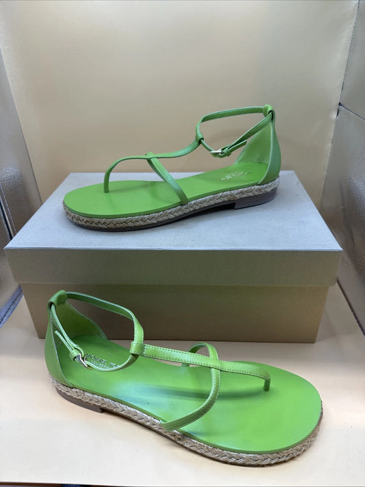 Michael Kors Size 6 Collection ANNABETH RUNWAY Lime leather sandals