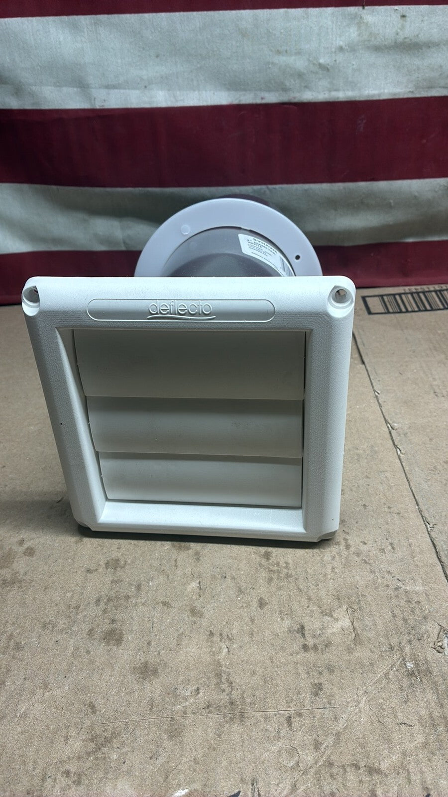 6PK Deflecto Louvered Outdoor Dryer Vent Cover, White, 4" Hood *READ DESCRIPTION