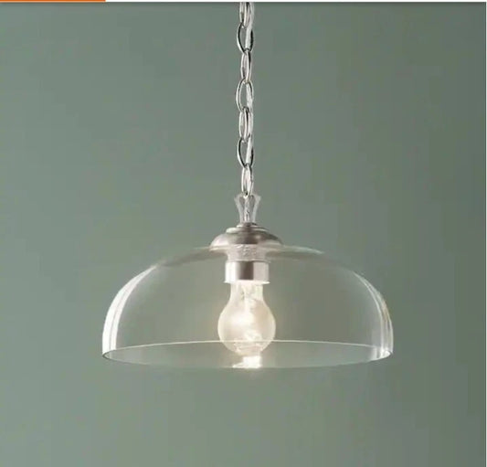 Kichler Gineva 1-Light Pendant with Clear Glass in Brushed Nickel Open Box
