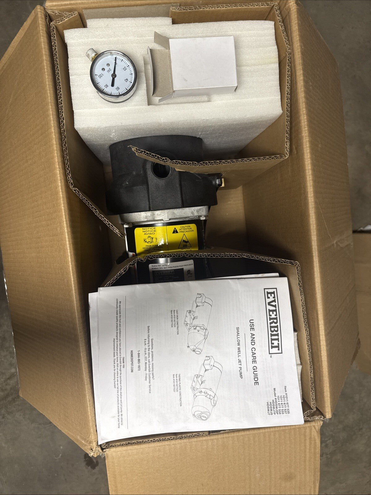 Everbilt 1/2 HP Shallow Well Jet Pump 1011677535 **Read Description**