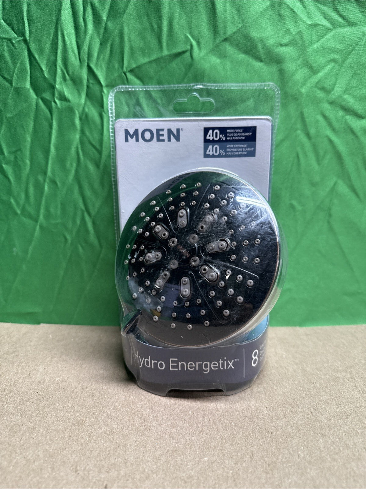 Moen 200W0BRB 8-Spray Patterns Single Wall Mount Fixed Shower Head NEW OPEN BOX