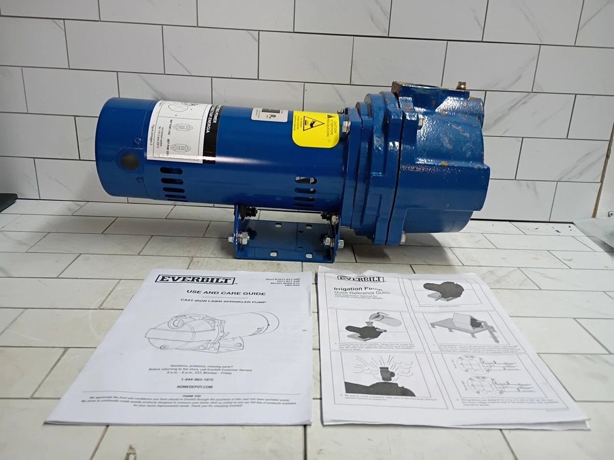 Everbilt 1-1/2 HP Cast Iron Lawn Irrigation Pump 115 /230 Dual Voltage FOR PARTS