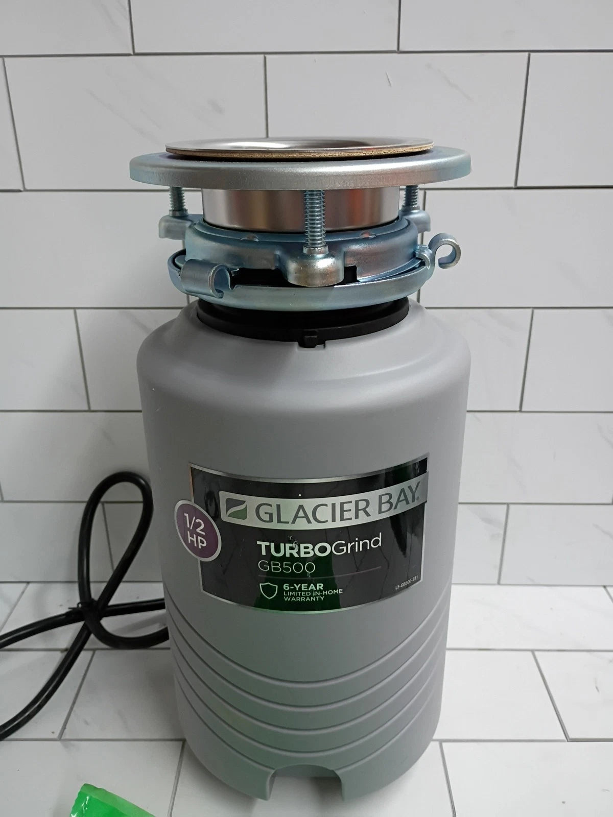 Glacier Bay GB500 Turbo Grind 1/2hp Garbage Disposal Open Box NO PUNCHOUT