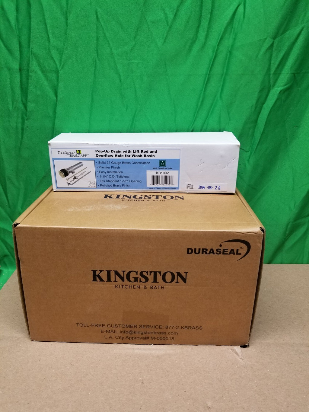 Kingston Brass KBH6228LC Alternative Handles Includes Popup Drain New Open Box