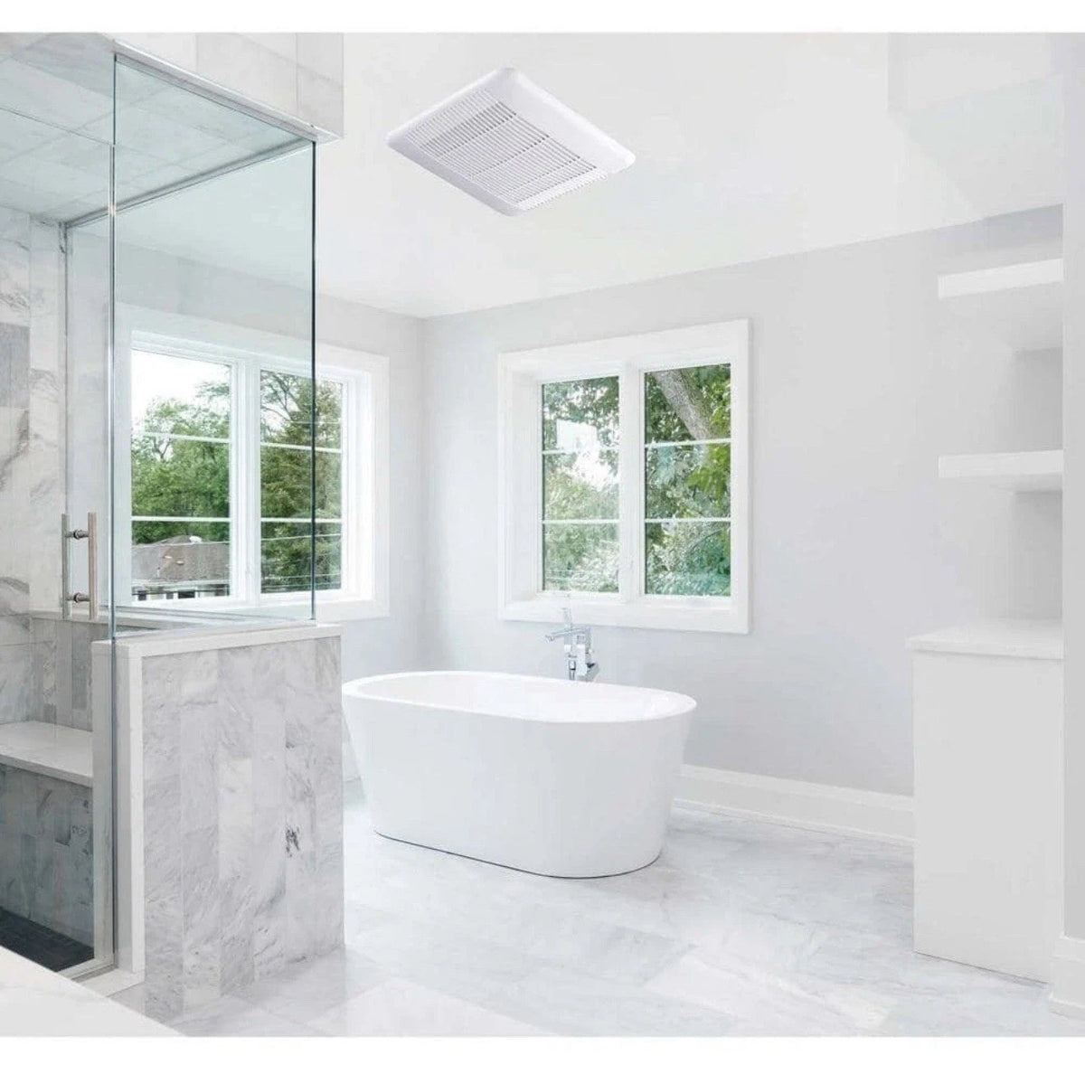 Commercial Electric 110 CFM 1.5 Sone Bathroom Exhaust Fan with Humidity Sensing