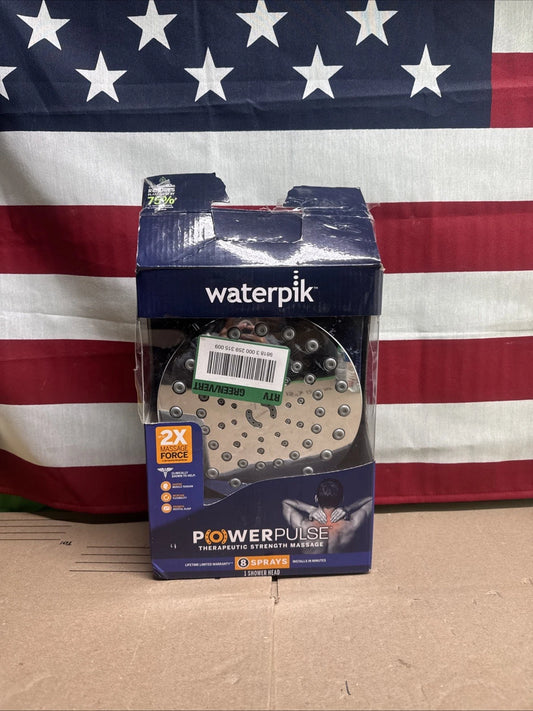 Waterpik 8-Spray Patterns Wall Mount Rain Fixed Shower Head Chrome YPW-833E