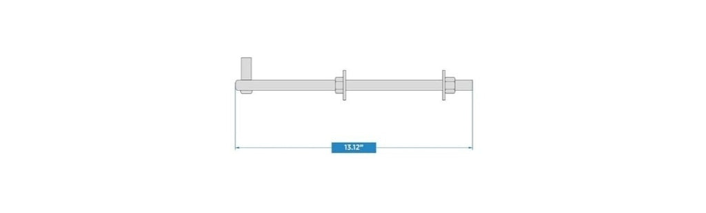 2pck National Hardware N130-641 Heavy Gauge Bolt Zinc Plated Hook 3/4 x 10 in.
