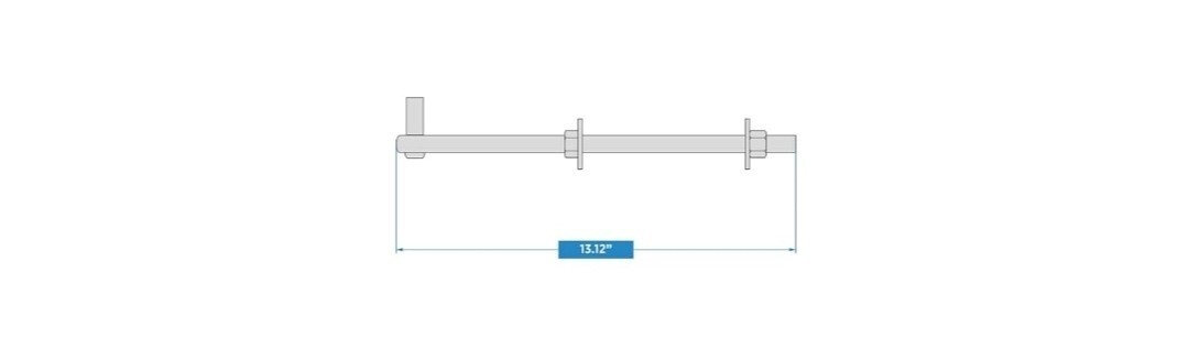 2pck National Hardware N130-641 Heavy Gauge Bolt Zinc Plated Hook 3/4 x 10 in.