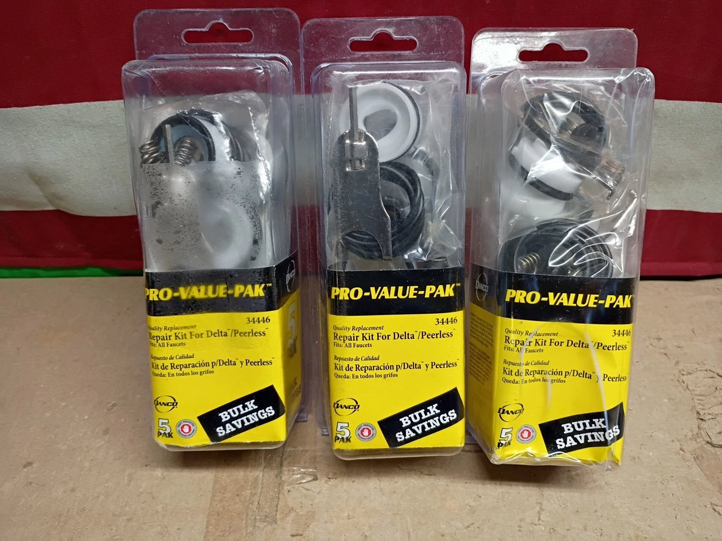 3PK Danco 34446 Pro Value Pak Repair Kit Replacement 5 Pack For Delta/Peerless,