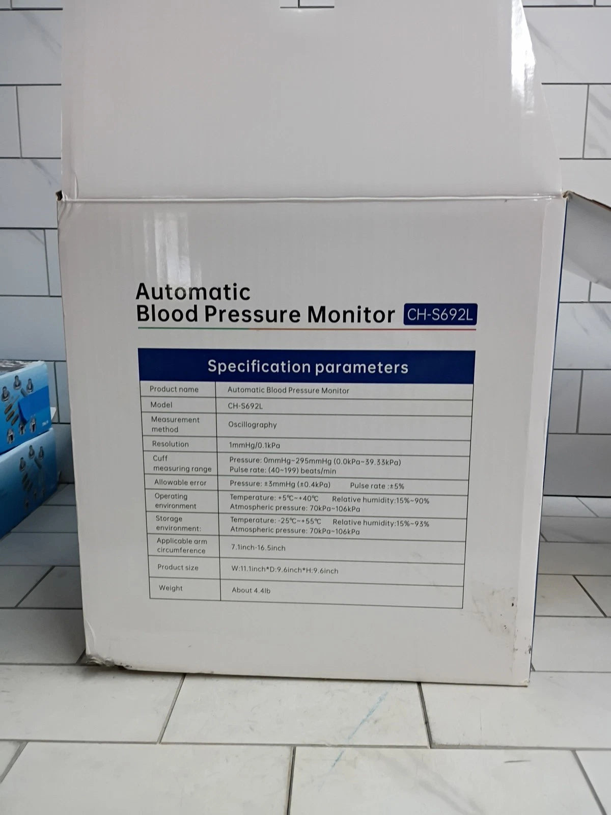 CAVN CH-S692L Blood Pressure Monitor, One-Touch Barrel-Type Open Box
