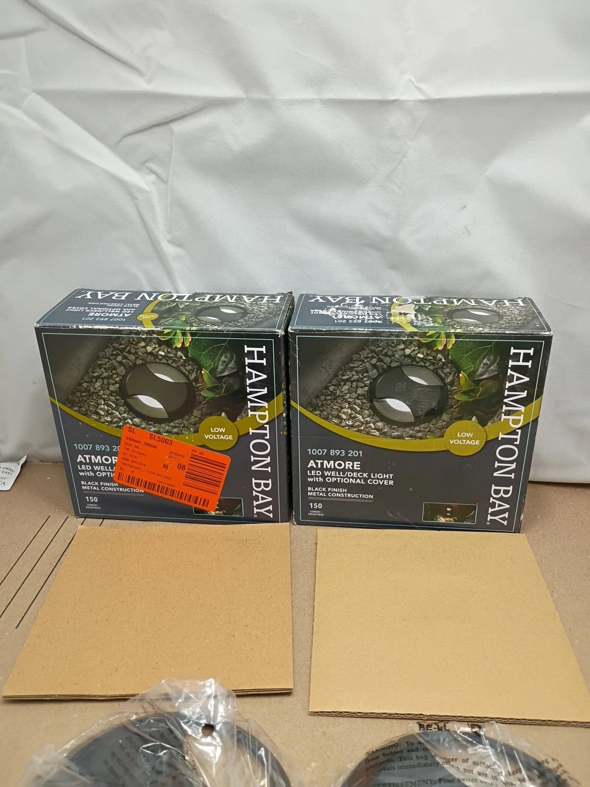 2PK Hampton Bay Atmore Low Volt Black LED 150 Lumens Outdoor Well/Deck Light