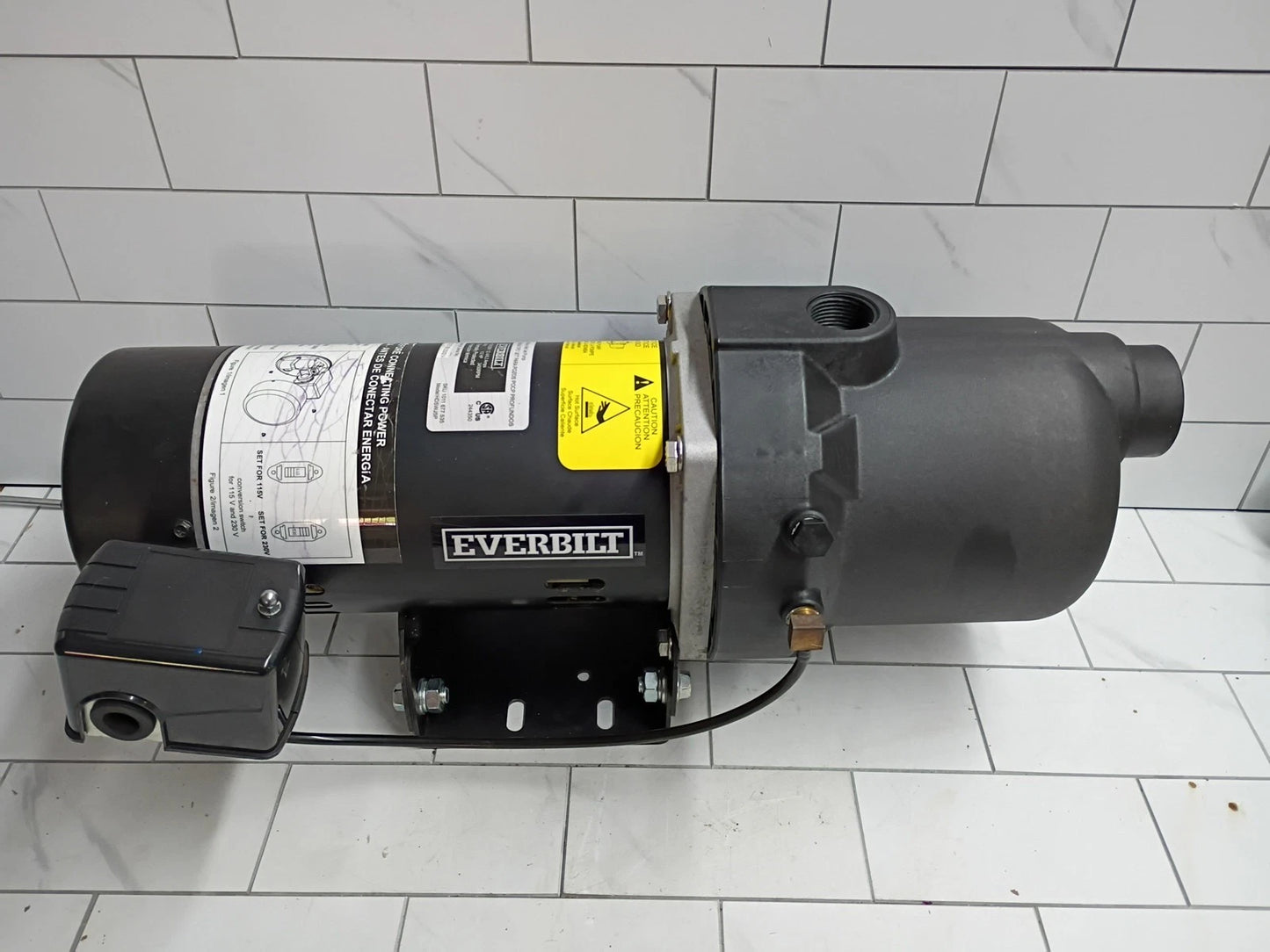 Everbilt HDSWH5P 1/2 HP Plastic Shallow Well Jet Pump FOR PARTS ONLY