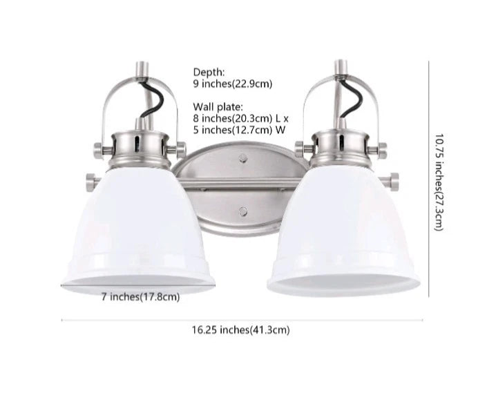 JONATHAN Y Lighting JYL1115 Phineas 2 Light 16"W LED Vanity Light - White OB