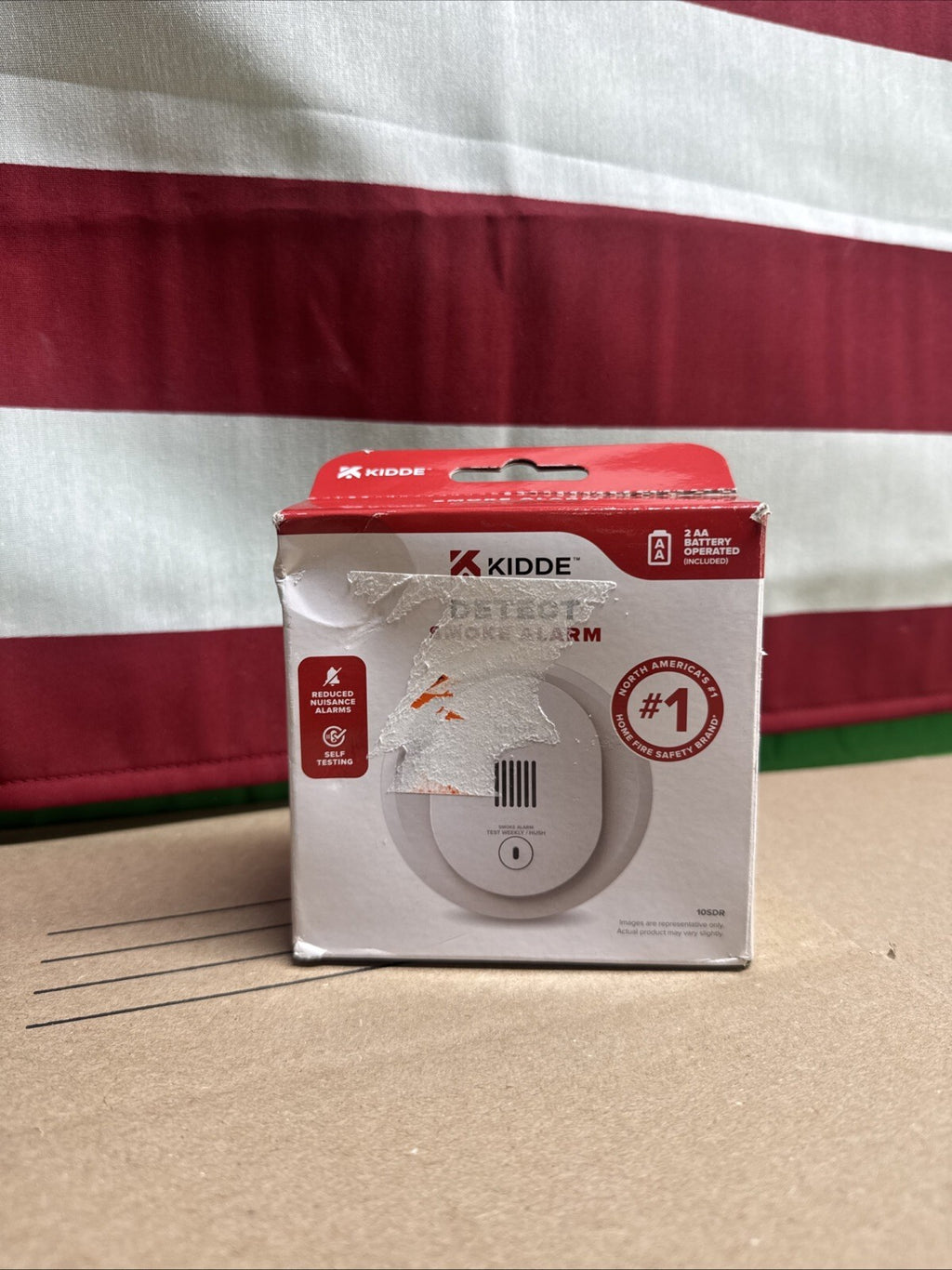 Kidde 10SRD Compact 4" Battery Powered Smoke Detector w/ Photoelectric Sensor