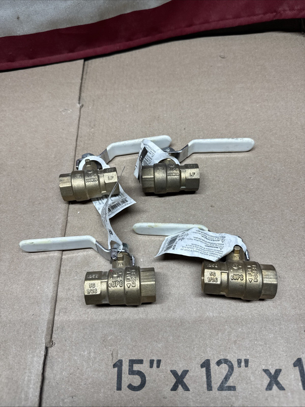 4PK Streamline Full Port Packing Gland Ball Valve Brass 1/2" FPT x FPT / 7700NL