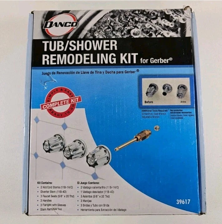 6pk Danco Tub/Shower Remodeling Kit for Gerber 39617 Complete - Open Box