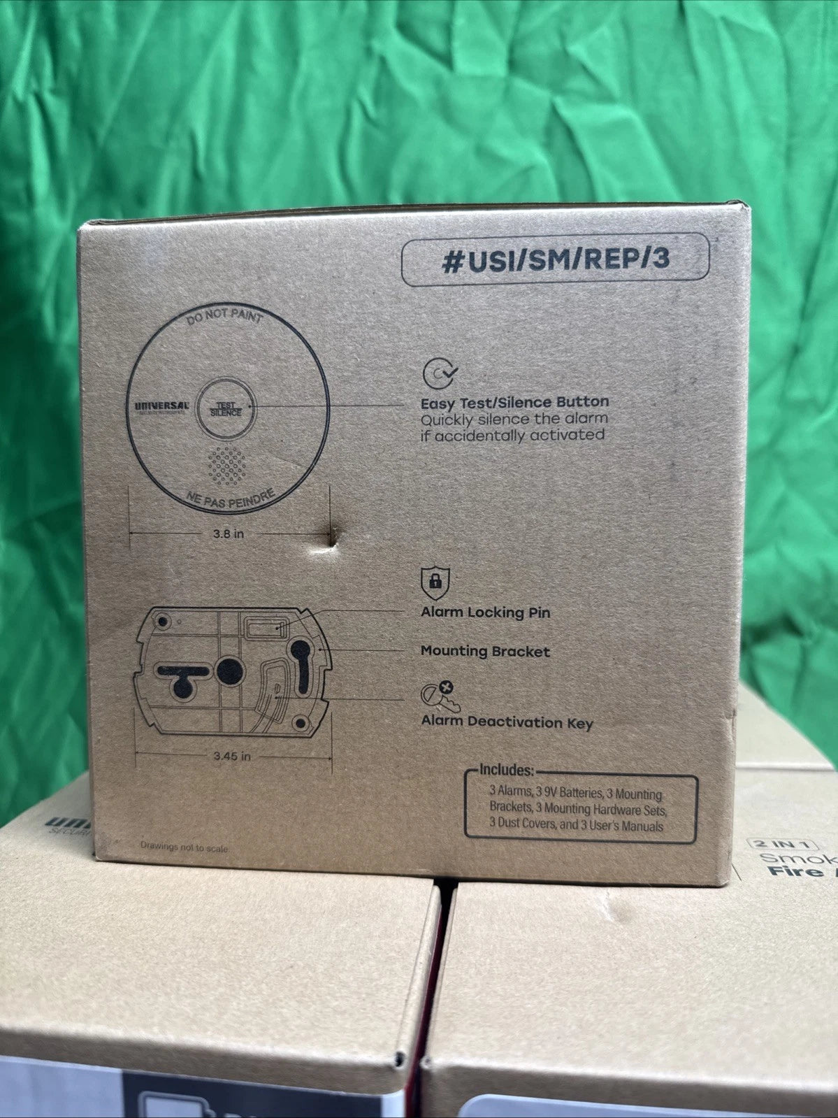 NEW 9-Volt Battery Operated Smoke Detector with Photoelectric Sensor Item 3PACK