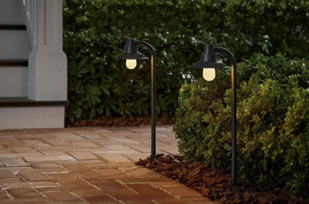 2PK Hampton Bay Smart Low Voltage Black Plug-in RGBw Integrated LED Outdoor Path