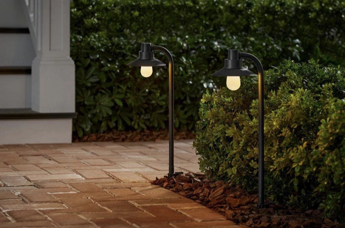 2PK Hampton Bay Smart Low Voltage Black Plug-in RGBw Integrated LED Outdoor Path