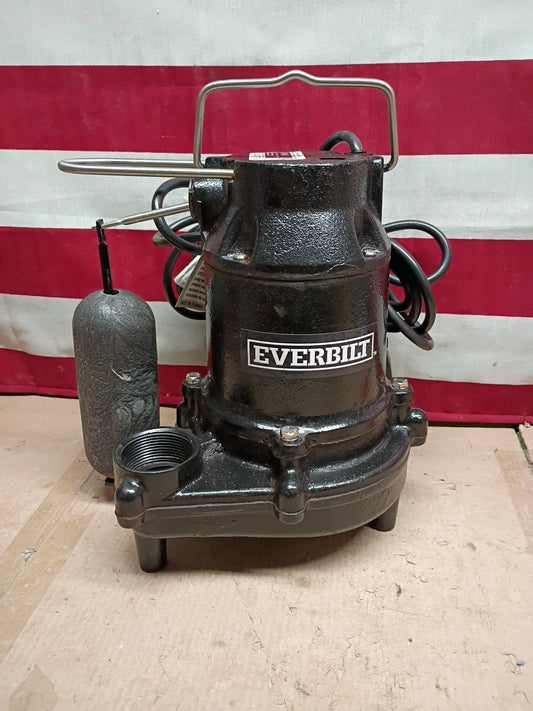 Everbilt HDS75 3/4HP Cast-Iron Pro-Grade Submersible Sump Pump New Open Box.