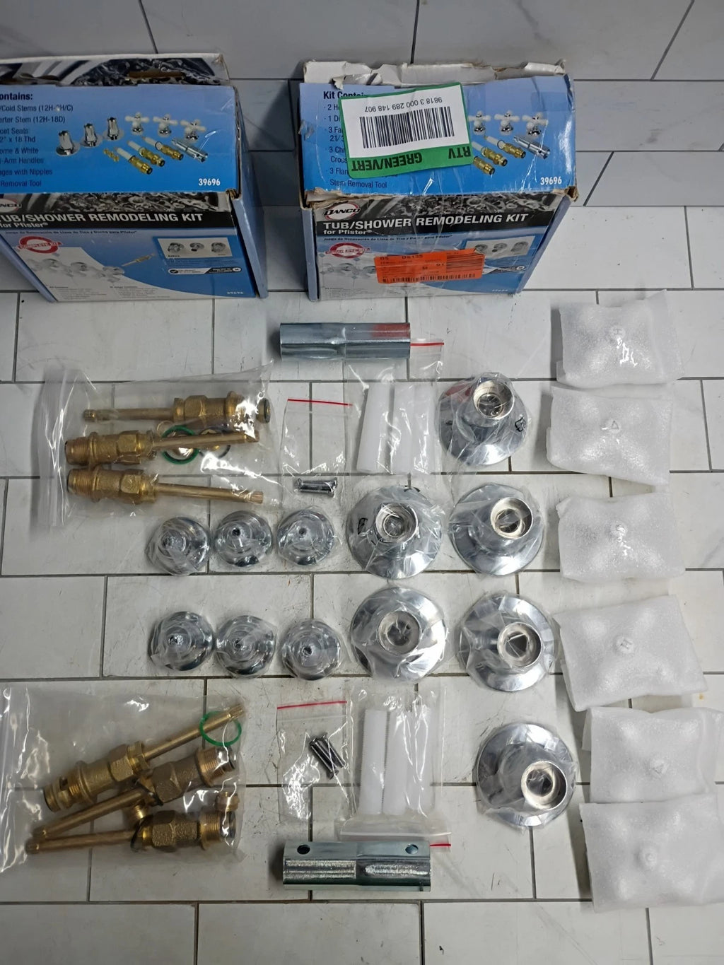 2pk Danco 39696 Cross-Arm 3Handle Tub/Shower Faucet Rebuild Kit Pfister Open Box