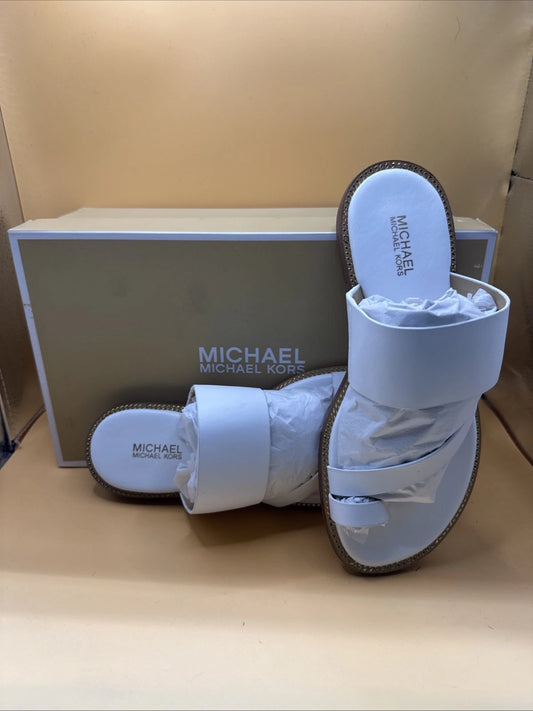 Michael Kors Optic White Sandals - New Women | Color: White | Size: 5 M