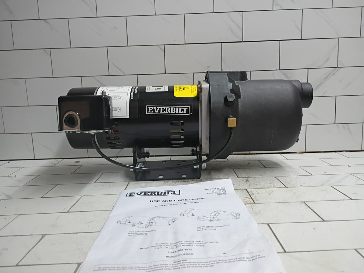 Everbilt HDSWH5P 1/2 HP Plastic Shallow Well Jet Pump New Open Box