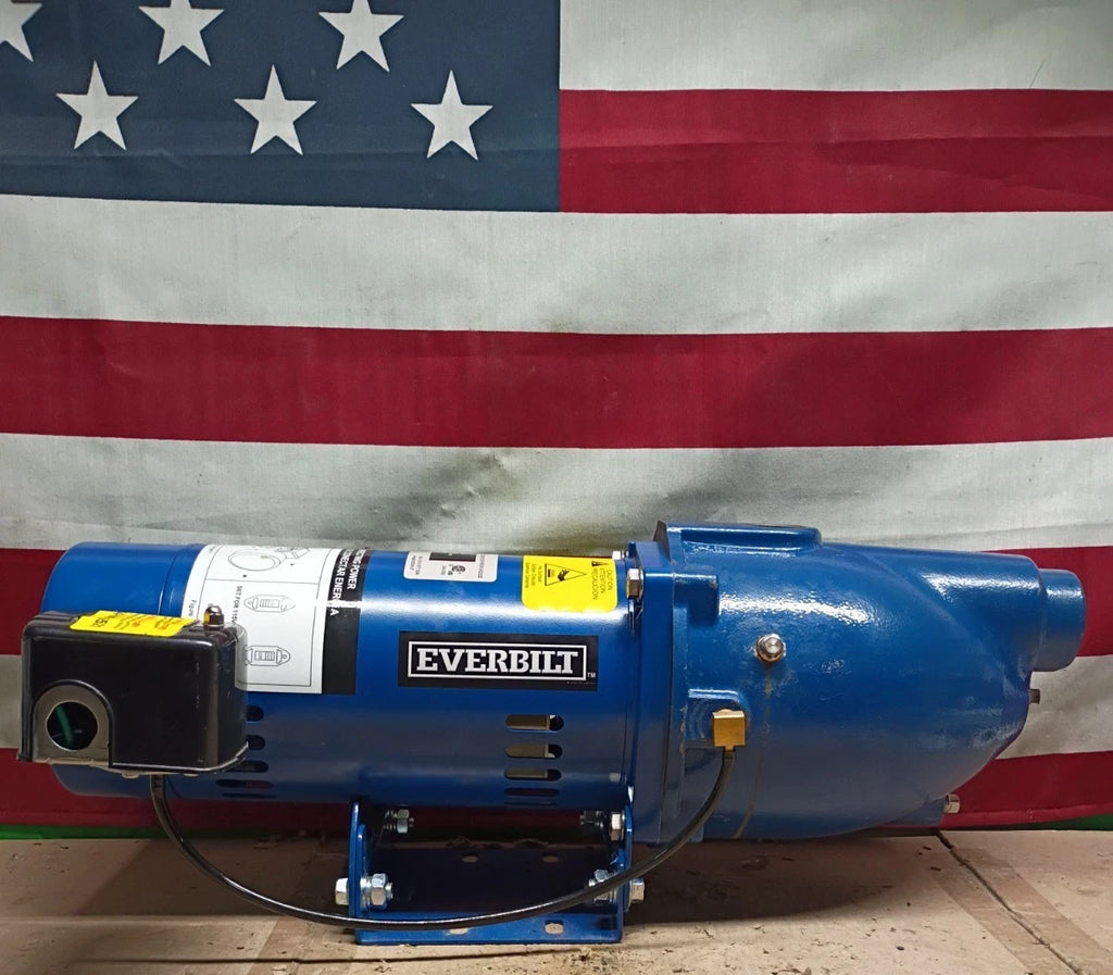Everbilt 3/4 HP Cast Iron Shallow Well Jet Pump HDSWJ7 as is, For Parts