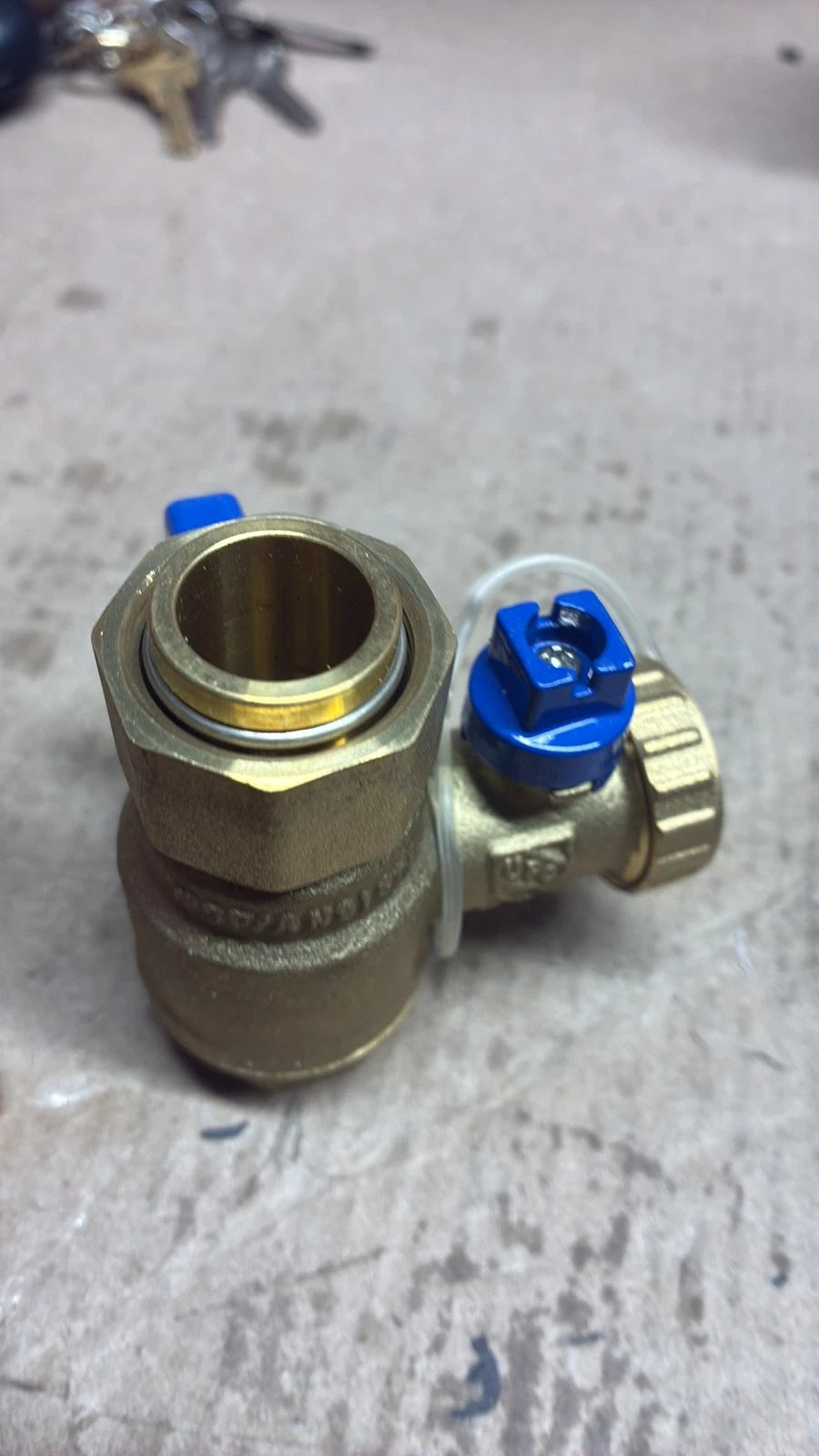 Rheem RTG20326 Brass Service Valve Kit 3/4" FIP Union x FIP, OB