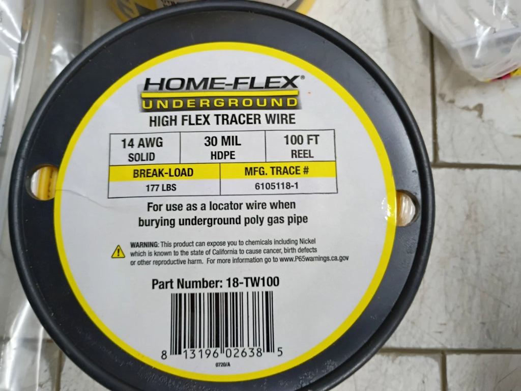 HOME-FLEX 250164 1/2" X 100' UNDERGROUND New Installation Kit W Meter Risers Gas