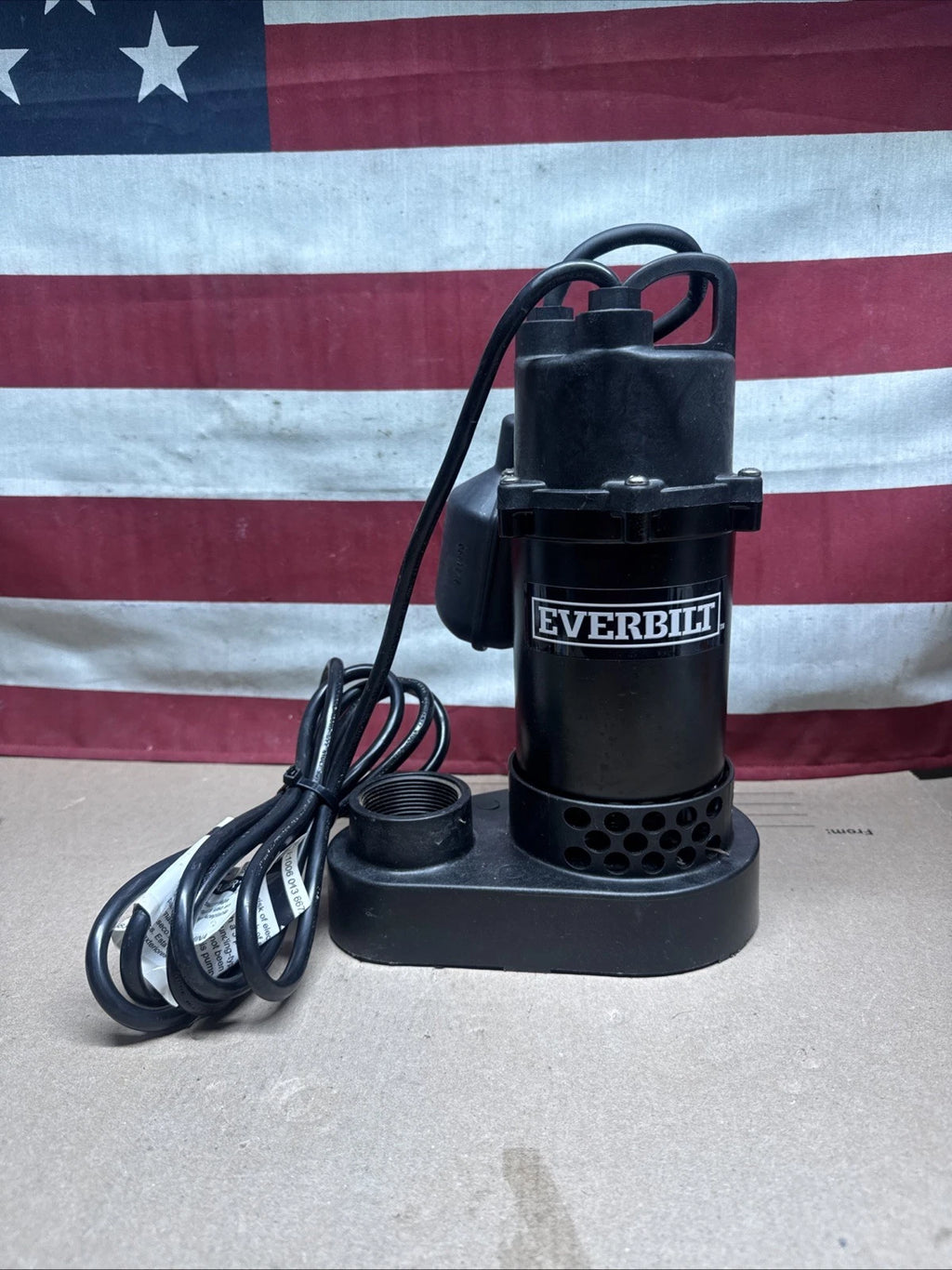Everbilt 1/3 HP Corrosion Resistant Aluminum Sump Pump w/ Tether Switch NEW OB.