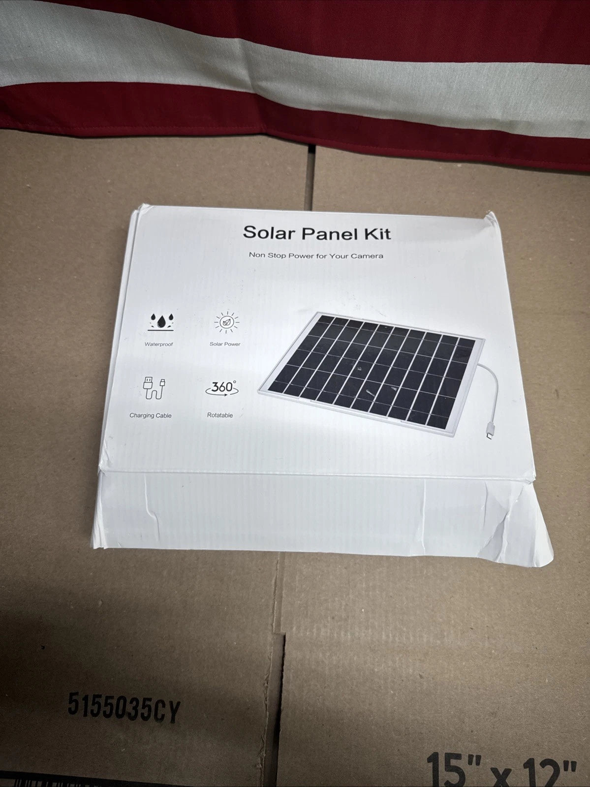 7w Solar Panel Kit, Usb C Type, With Wall Mount NOB