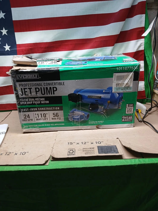 Everbilt 1 HP Professional Convertible Jet Pump. Read Description*PARTS ONLY*