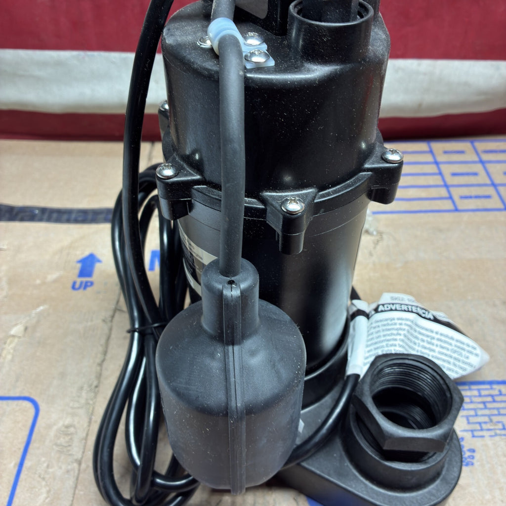 Everbilt 1/4 HP Aluminum Sump Pump w/ Tether Float Switch HDSP25W NEW OPEN BOX.