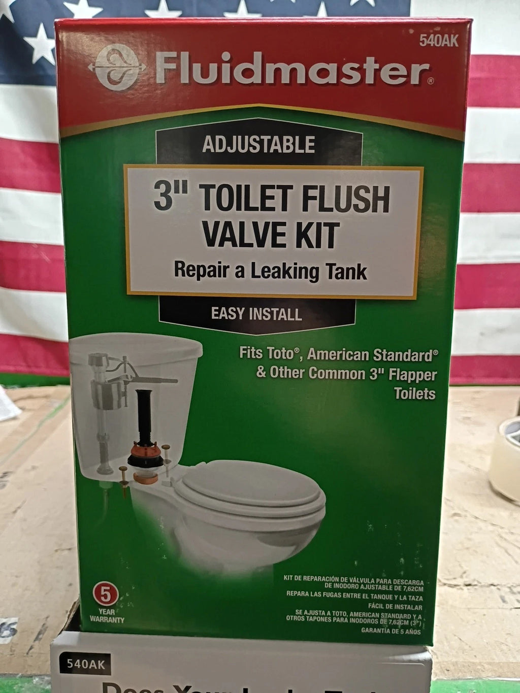 5PK Fluidmaster 540AK Universal 3" Complete Toilet Flush Valve Repair Kit, New