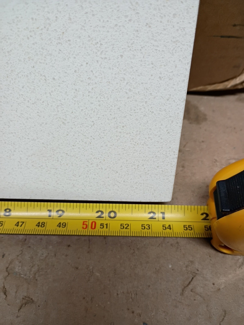 Home Decorators Bathroom Vanity Backsplash 21.25" x 4" x 0.78" Quartz Warm White
