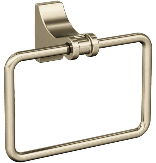 Amerock BH36052BBZ Davenport 5-1/4" Wall Mounted Towel Ring, Golden Champagne