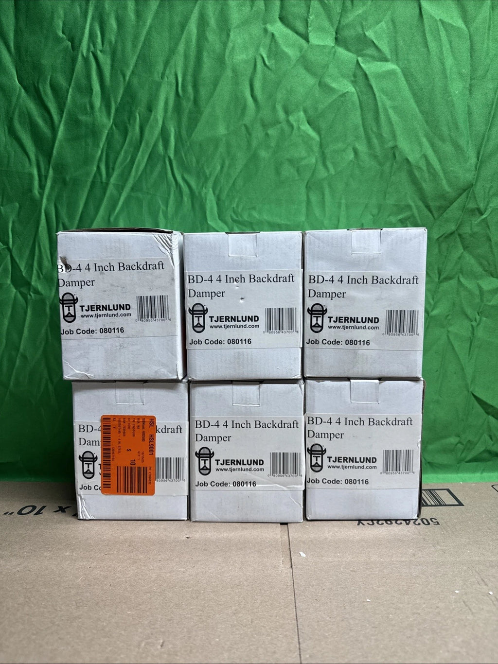 (LOT OF 6) 4 in. Steel Backdraft Damper