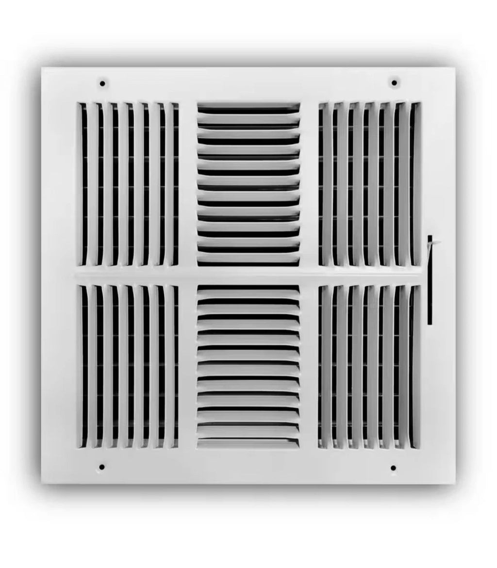 10 pack 12 in. x 12 in. 4-Way Steel Wall/Ceiling Register in White