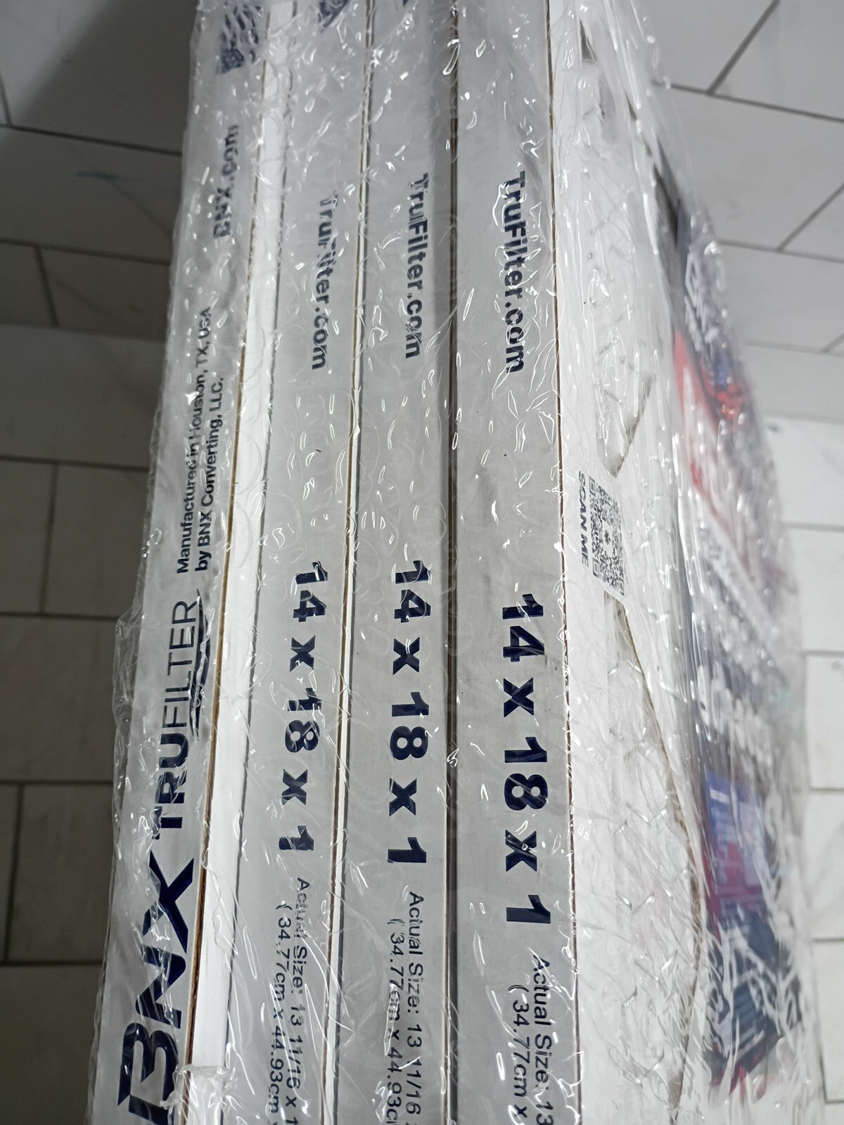 MERV 13 14x18x1 Electrostatic Air Filters 4-Pack for HVAC  AC Systems Open Box