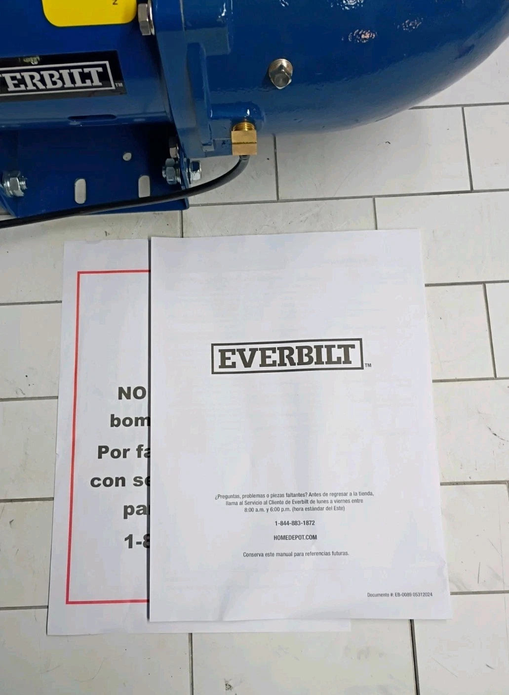 Everbilt HDSWJ7 3/4 HP Cast Iron Shallow Well Jet Pump Open Box.