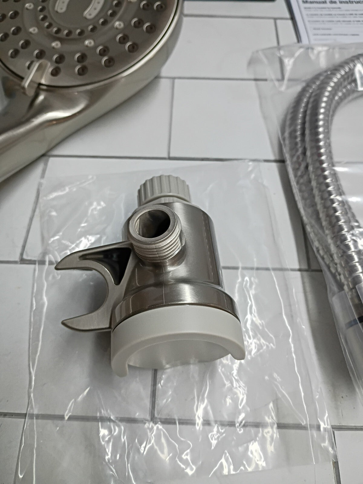 Waterpik 8-Spray Magnet Assist Handheld Shower Head – Brushed Nickel, OB Read