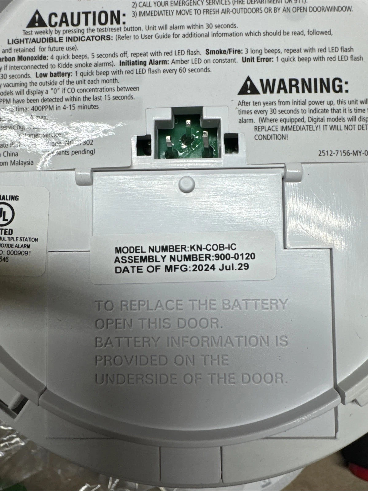 2 Pack Kidde Firex Hardwired Carbon Monoxide Detector w/LED, 9V Backup Battery